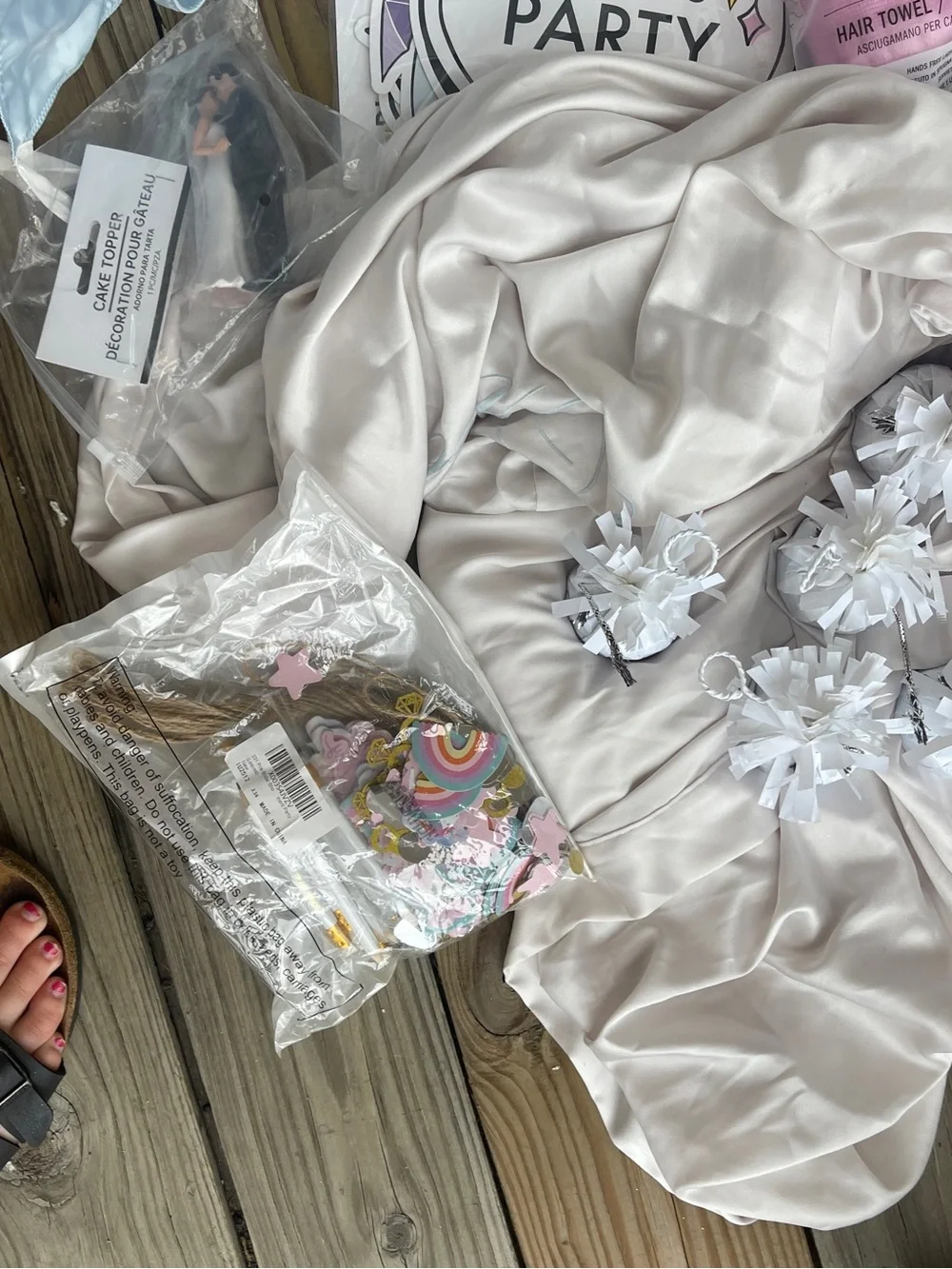 Bride wedding Bundle - Robes, cake topper, ring ice cubes